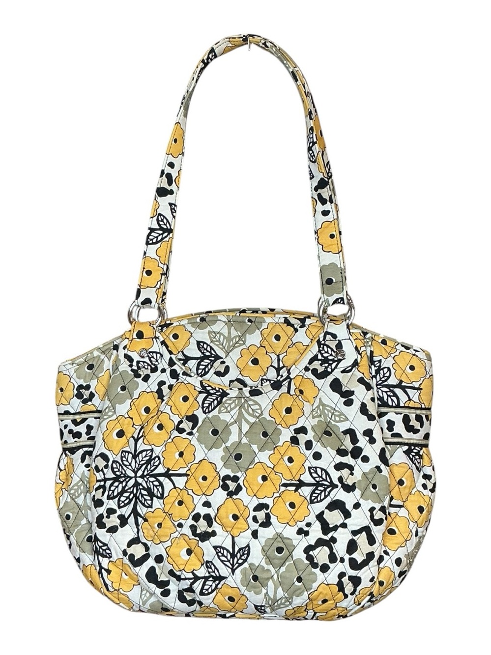 Vera Bradley Yellow Floral Print Shoulder Tote Bag
